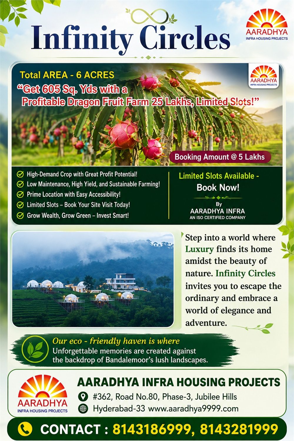Infinity Circles brochure with plot details, pricing and project highlights