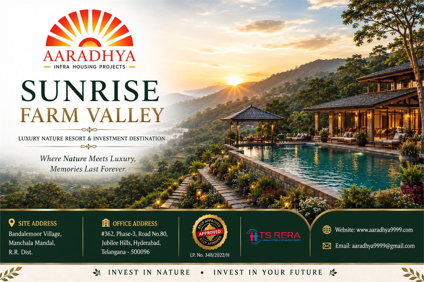 Sunrise Farm Valley luxury nature resort and investment destination
